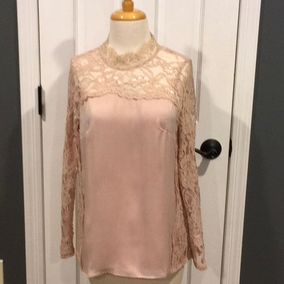 Silky Long sleeve Lace Top - Picture 3 of 7